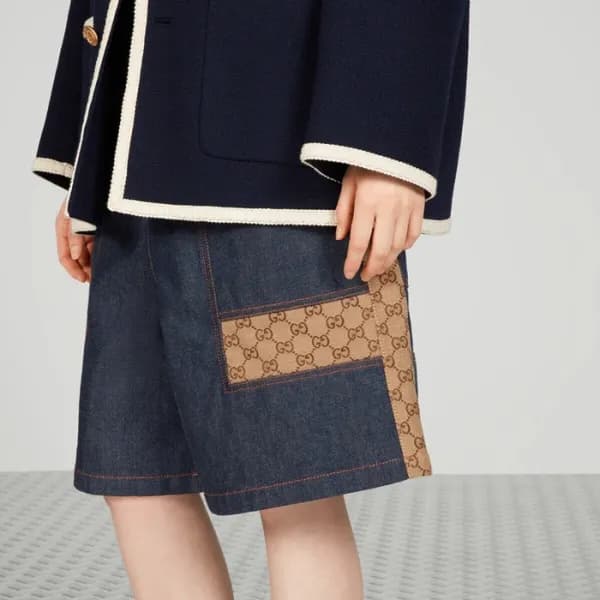 구찌 남성 캐쥬얼 블루 반바지 - Gucci Mens Blue Half-pants - gu… - 1
