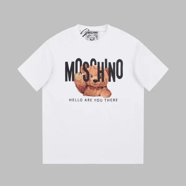 모스키노 남/녀 크루넥 화이트 반팔티 - Moschino Unisex White Tshir… - 1
