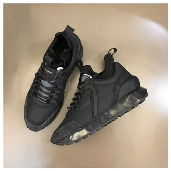 발망 남성 트렌디 블랙 스니커즈 - Balmain Mens Black Sneakers - … - 1