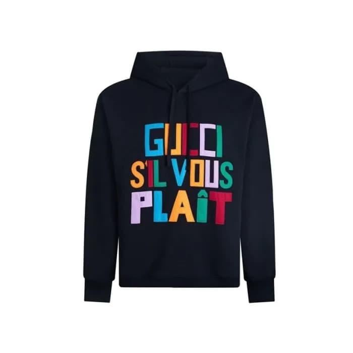 구찌 남성 블랙 후드티 - Gucci Mens Black Hoodie - gu1007x - 1