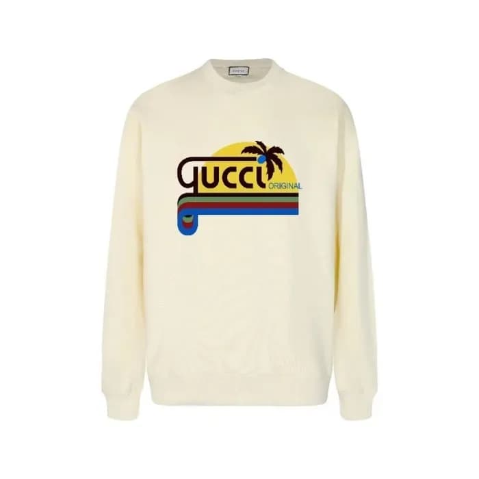 구찌 남성 베이직 아이보리 맨투맨 - Gucci Mens Ivory Tshirts - g… - 1