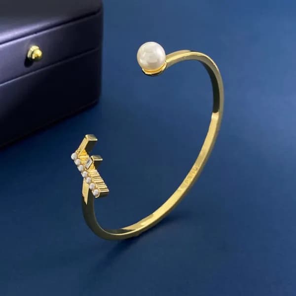 펜디 여성 골드 팔찌 - Fendi Womens Gold Bangle - acc546x - 1