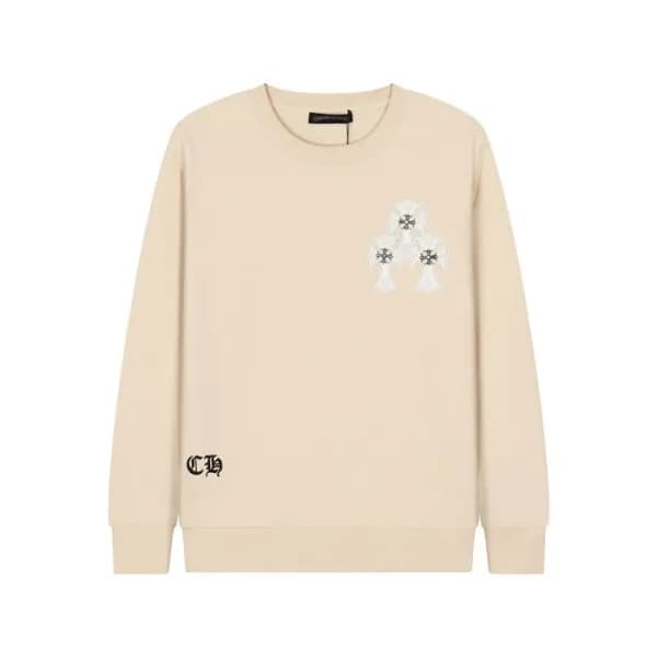 크롬하츠 남성 아이보리 맨투맨 - Chrome Hearts Mens Ivory Tshirt… - 1