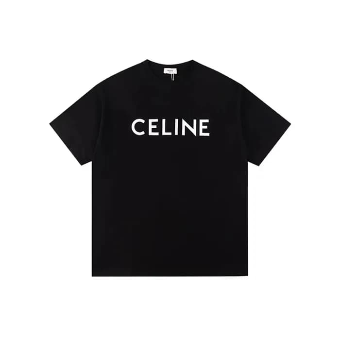 셀린느 남성 블랙 티셔츠 - Celine Mens Black Tshirts - cec22x - 1