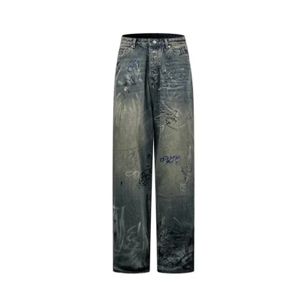 발렌시아가 남성 블루 청바지 - Balenciaga Mens Blue Jeans - bac… - 1