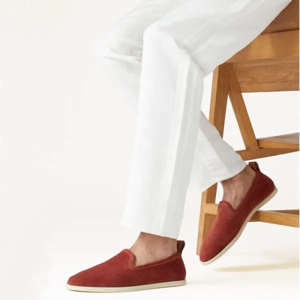로로피아나 남성 오렌지 로퍼 - Loro Piana Mens Summer Walk Loaf… - 1