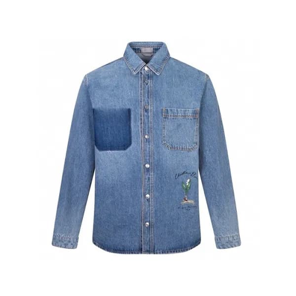 디올 남성 블루 셔츠 - Dior Mens Blue Dress Shirts - dic115… - 1