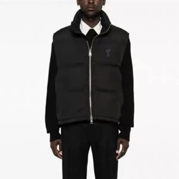 아미 남성 다운 베스트 - Ami Mens Down Vest - amr3240x - 1
