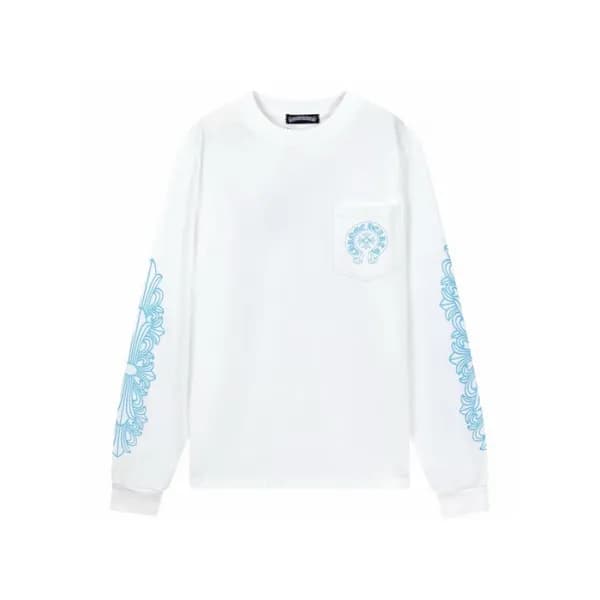 크롬하츠 남성 라운드 긴팔티 - Chrome Hearts Mens Round Tshirt … - 1