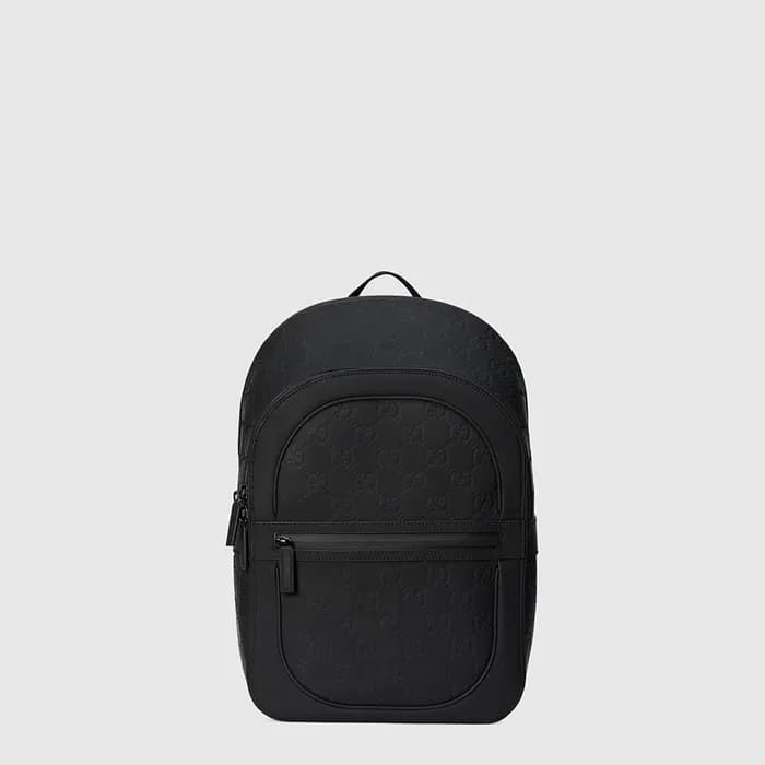 구찌 남성 GG 러버 효과 백팩 - Gucci Mens GG Rubber Effect Ba… - 1