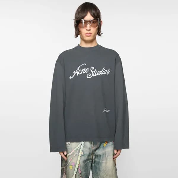 아크네 남성 크루넥 긴팔티 - Acne Mens Round Tshirt - anc8083x - 1