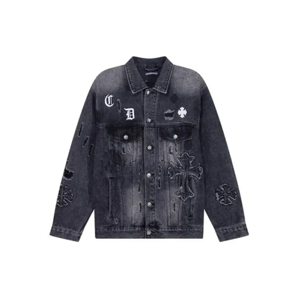 크롬하츠 남성 데님 자켓 - Chrom Hearts Mens Denim Jacket - c… - 1