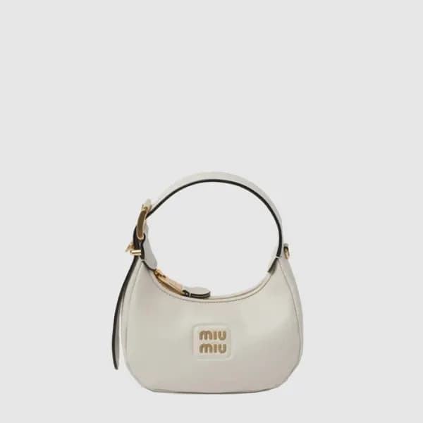 미우미우 여성 가죽 호보백 - Miumiu Womens Leather Hobo Bag - … - 1
