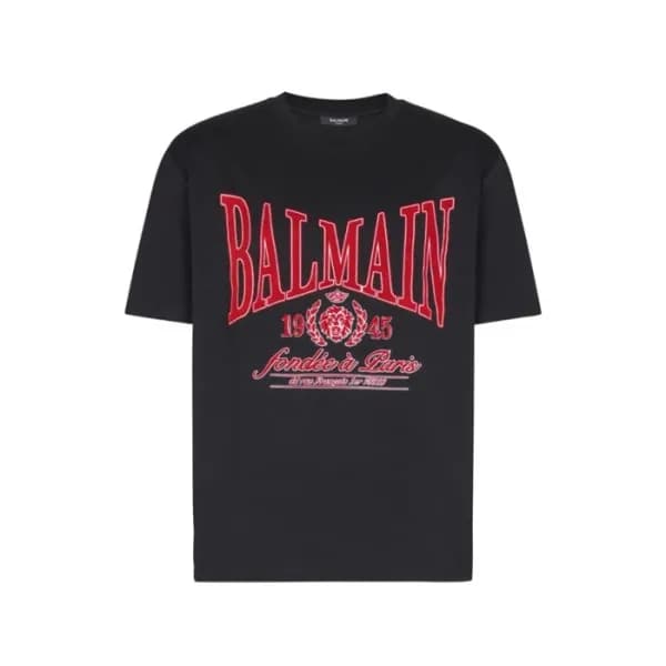 발망 남성 라운드 반팔티 - Balmain Mens Round Tshirt - bmc137… - 1