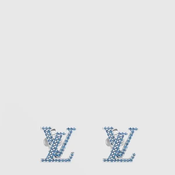 루이비통 남/녀 LV 아이코닉 아쿠아마린 이어링 - Louis vuitton Unisex … - 1