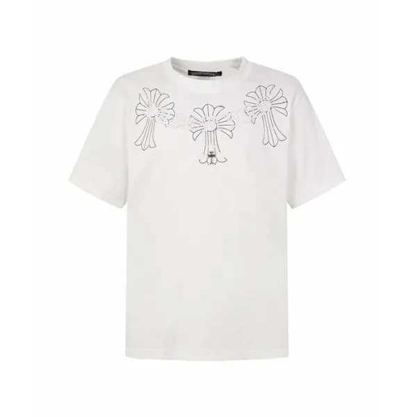 크롬하츠 남성 라운드 반팔티 - Chrom Hearts Mens Round Tshirt -… - 1