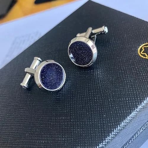 MONTBLANC MENS WHITE GOLD CUFFS - 몽블랑 남성용 18k도금… - 1