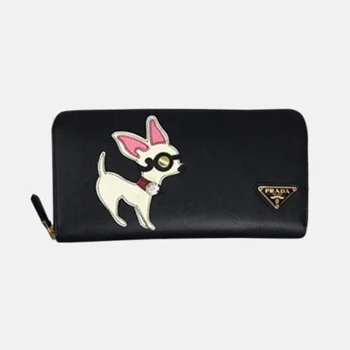 Prada 2018 Ladies Saffiano Zip Round Long Purse - … - 1