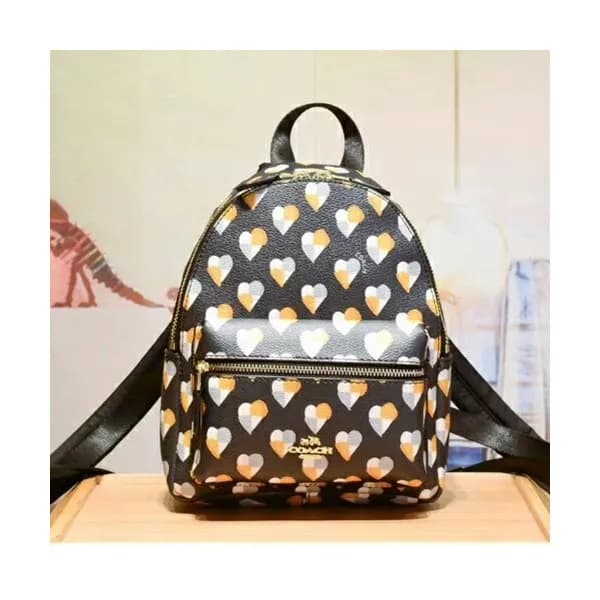 Coach Leather Back Pack,18cm - 코치 레더 여성용 백팩, 25915… - 1