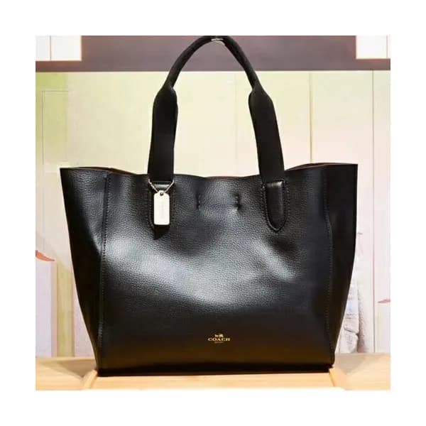 Coach Leather Tote Shoulder Shopper Bag,32cm - 코치 … - 1
