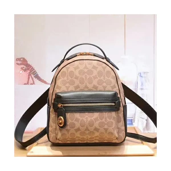 Coach Leather Back Pack,23cm - 코치 레더 여성용 백팩, COAB0… - 1