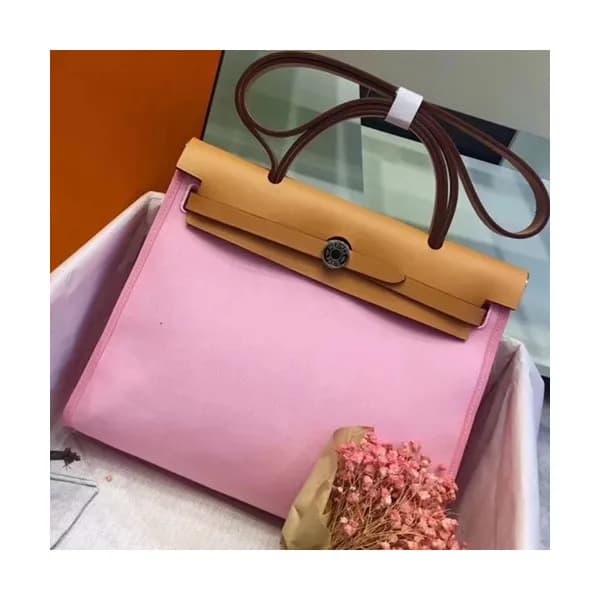 Hermes Herbag Canvas Tote Shoulder Bag ,31cm - 에르메… - 1