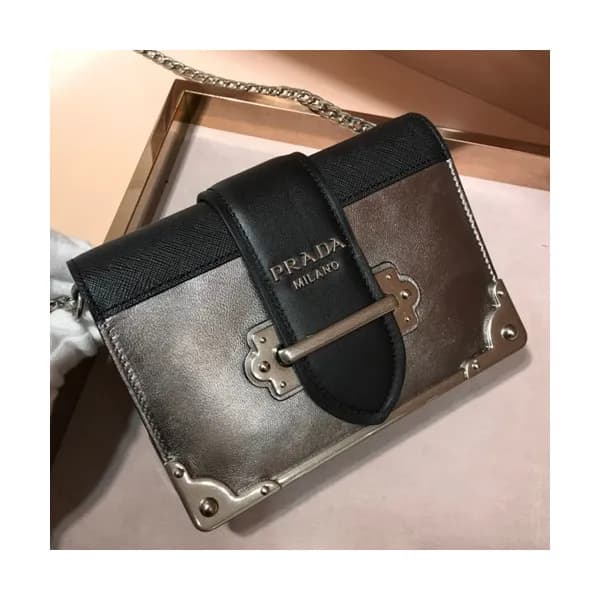 Prada 2018 Cahier Leather Shoulder Bag,18cm - 프라다 … - 1