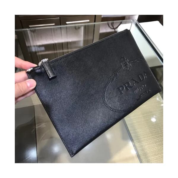 Prada Saffiano Mens Clutch Bag ,28CM - 프라다 사피아노 남성… - 1