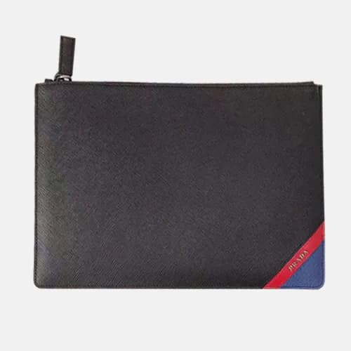 Prada Saffiano Mens Clutch Bag ,28CM - 프라다 사피아노 남성… - 1