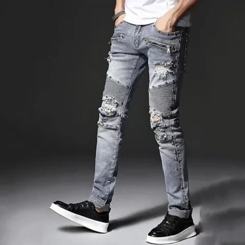 Balmain 2019 Mens Rock Stud Denim Pants - 발망 남성 신상… - 1