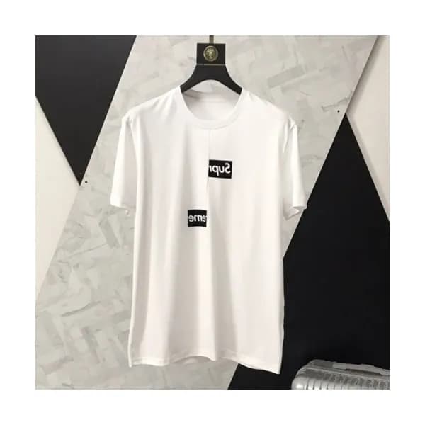 Supreme 2019 Mens Crew - neck Cotton Short Sleeved… - 1