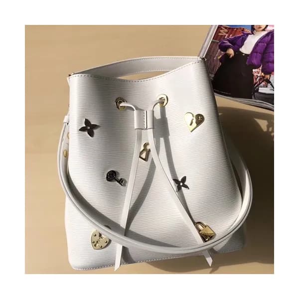 Louis Vuitton Love Lock NeoNoe Epi Bucket Bag,26cm… - 1