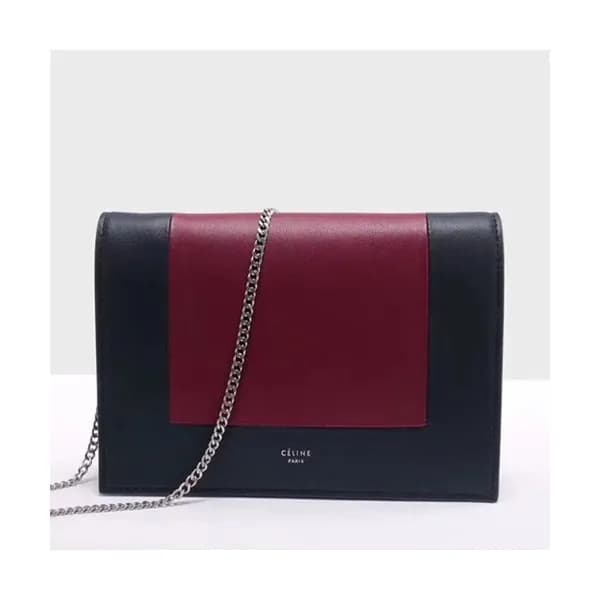 Celine Leather Frame WOC Chain Shoulder Bag,20CM -… - 1