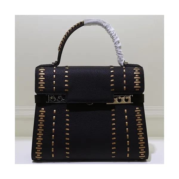 Delvaux 2019 Tempete Leather Tote Shoulder Bag,28C… - 1