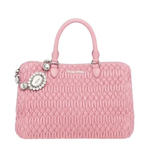 MiuMiu 2019 Matelasse Crystal Tote Shoulder Bag,28… - 1