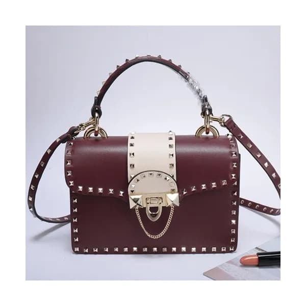 Valentino 2019 Leather Tote Shoudler Cross Bag,24… - 1