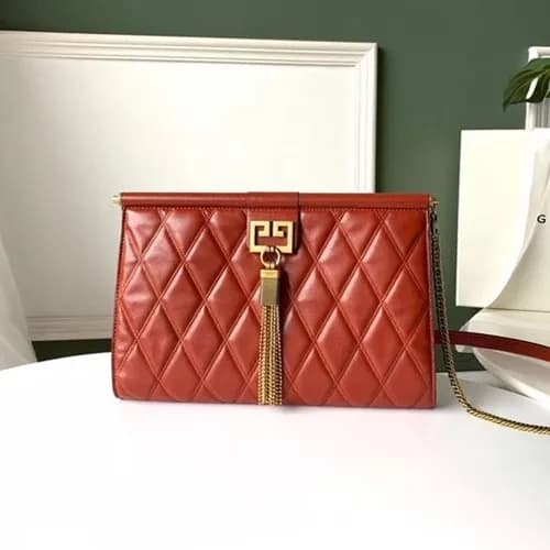 Givenchy 2019 GEM Leather Chain Shoulder Bag,28CM … - 1