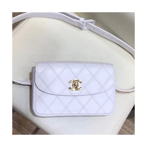 Chanel 2019 Women Leather Hip Sack Belt Bag ,18CM … - 1