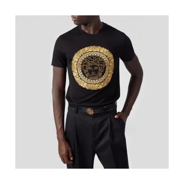 [베르사체]Versace 2020 Mens Logo Silket Short Sleeved … - 1