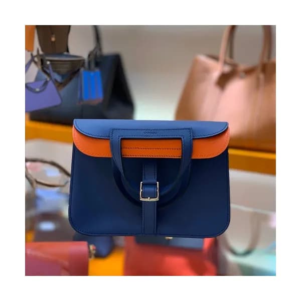 Hermes 2020 Halzan Leather Tote Shoulder Bag ,22cm… - 1