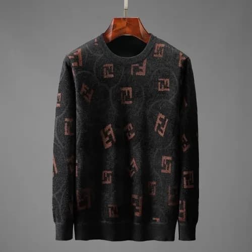 [펜디]Fendi 2020 Mens Logo Crew-neck Wool Sweaters -… - 1