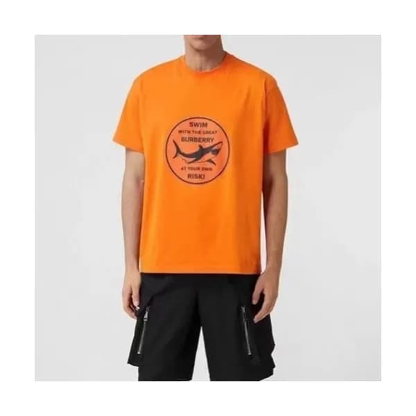 Burberry Mm/Wm Logo Cotton Short Sleeved Tshirts … - 1