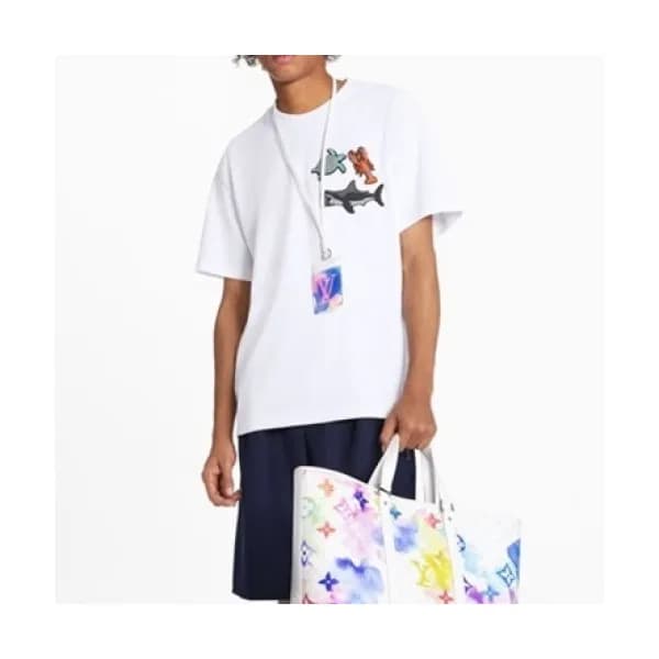 Louis vuitton Mm/Wm Logo Short Sleeved Tshirts Wh… - 1