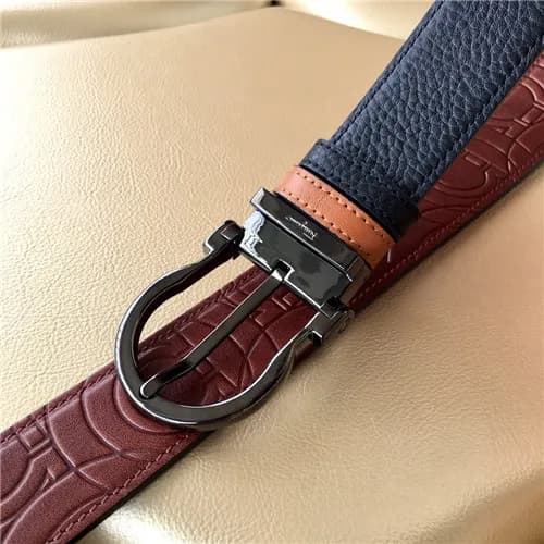 Salvatore Ferragamo 2021 Men's Leather Belt,3.… - 1