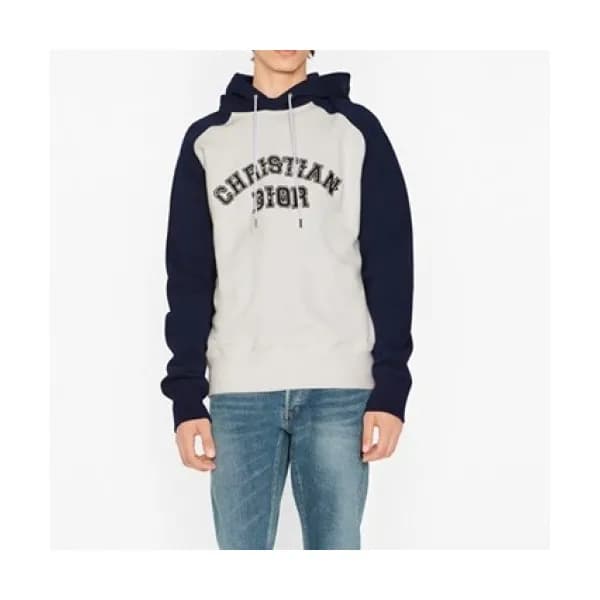 Dior Mm/Wm Logo Casual Cotton Hoodie White - 디올 … - 1