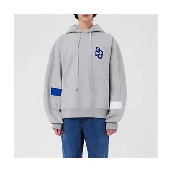 ADER Mens Minimal Cotton Hoodie Gray - ADER 2021 … - 1