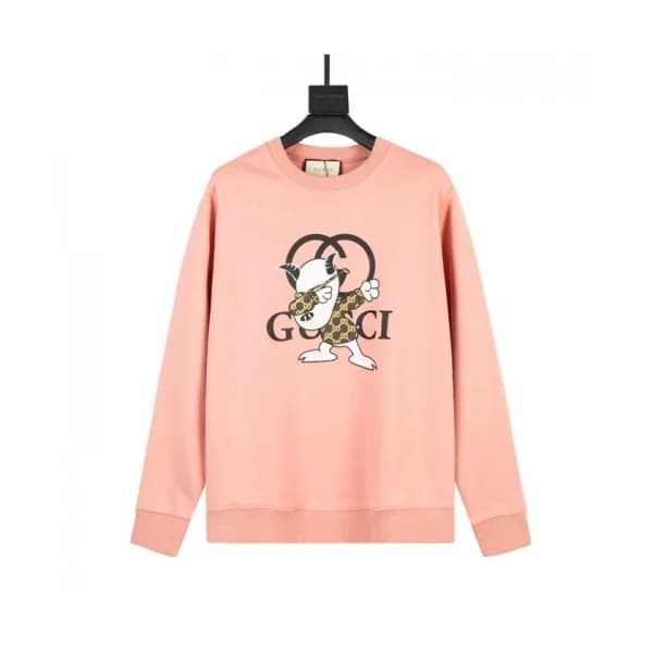 Gucci Mm/Wm Logo Crew-neck Cotton Tshirts Pink - … - 1