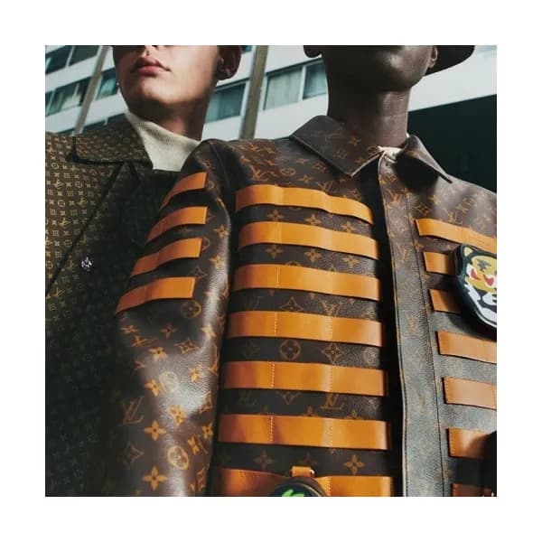 Louis vuitton Mens Logo Leather Jackets Brown - 루… - 1