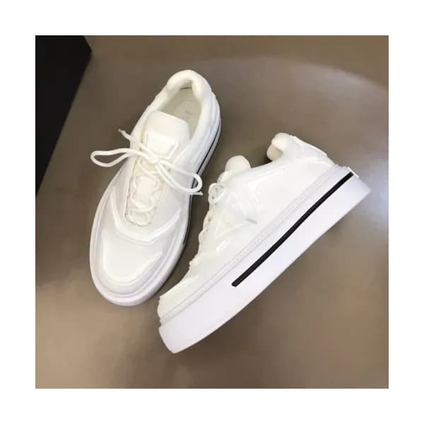 프라다 남성 레트로 레더 스니커즈 Size(240 - 270) 화이트 - Prada M… - 1