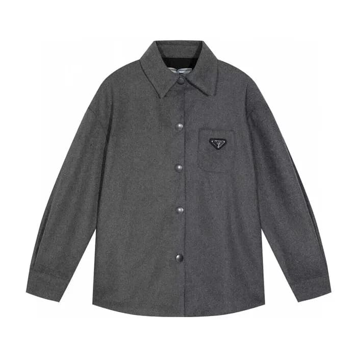 프라다 남성 모던 그레이 셔츠 - Mens Gray Tshirts - pra02587x - 1